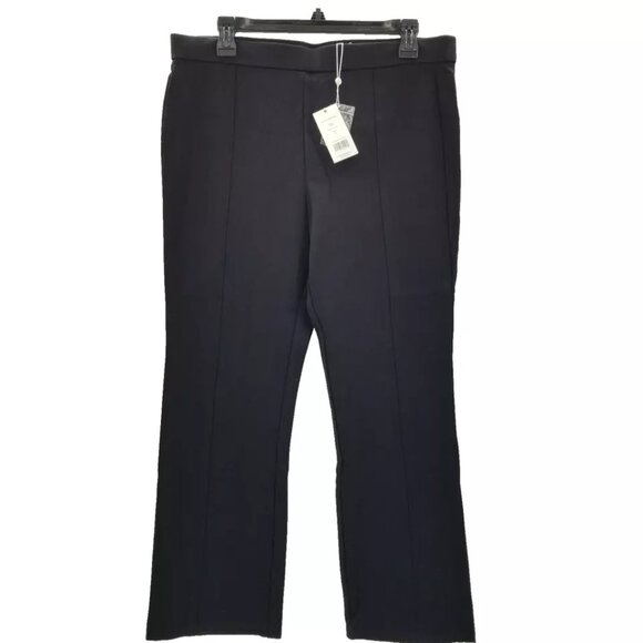 Tory Burch  Ponte Flare Black Womans Pant  Brass Button Details Sz Large - Picture 2 of 12